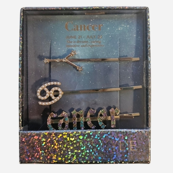 Kendall & Kylie Accessories - Kendall + Kylie Cancer Zodiac Hair Clip Set - Iridescent Multi-Color